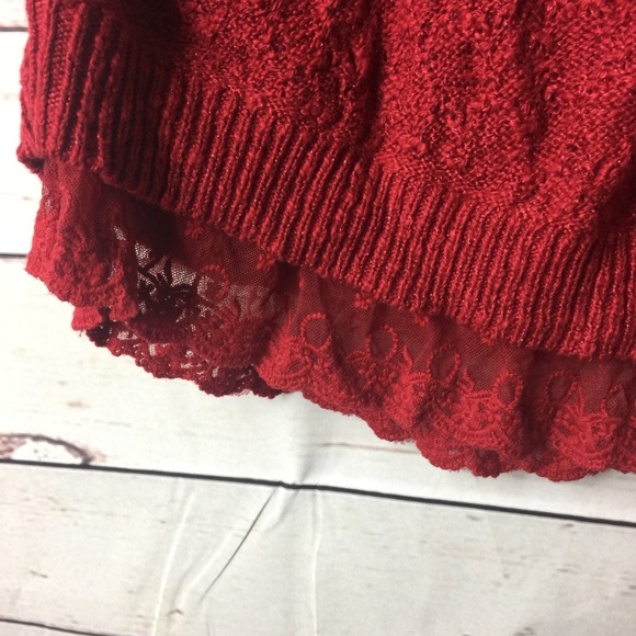 Style Co Women's Red Sparkle Sweater Tunic Top - Picture 2 of 8